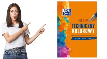 Blok techniczny kolor A4/10 OXFORD 225g