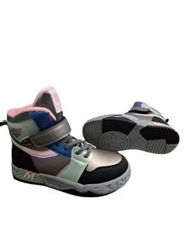 ВЫСОКИЕ КРОССОВКИ С УТЕПЛЕННЫМ Р682 СЕРЫМ РАЗМЕРОМ. 35