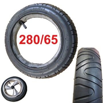 OPONKA + DĘTKA do wózka NA TYŁ 280/65 prosty wentyl