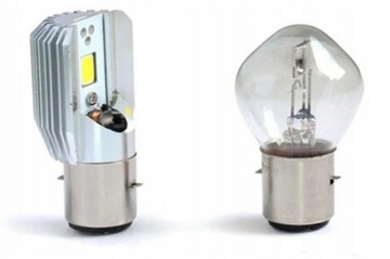 ŻARÓWKA LED SKUTER MOTOCYKL BA20D S2 LEDOWA 10W
