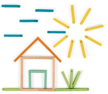 Деревянные строительные блоки 60 шт. Джанод