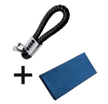 BRELOK BRYLOK DO KLUCZY AUDI PLECIONY + PUDEŁKO