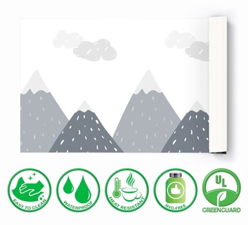 Mata ochronna na biurko góry chmurki skandynawska