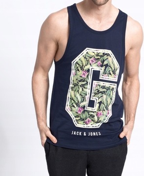 GRANATOWA KOSZULKA Jack Jones MĘSKI TANK TOP + XL