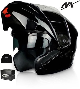 NAXA KASK MOTOCYKLOWY SZCZĘKOWY MODUŁOWY OTWIERANA SZCZĘKA FO6 r.S + BLENDA