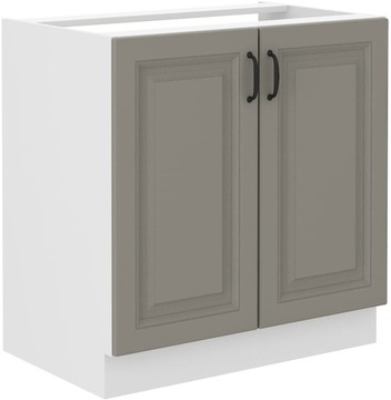 SZAFKA KUCHENNA STILO BIAŁY SZARY POD ZLEW 80 CM