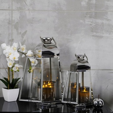 НАБОР СЕРЕБРЯНЫХ МЕТАЛЛИЧЕСКИХ ФОНАРЕЙ 2в1 ФОНАРЬИ