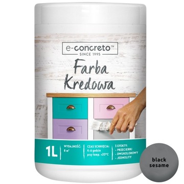 FARBA KREDOWA do RENOWACJI MEBLI 1L | BLACK SESAME