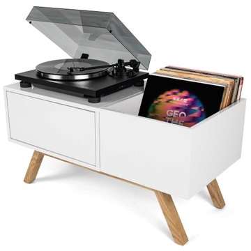 Glorious Turntable Lowboard - Szafka na gramofon i 130 płyt 12