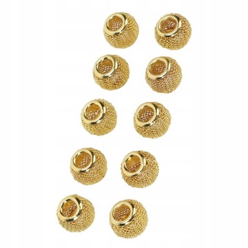 10шт металлические полые бусины для бороды Quick