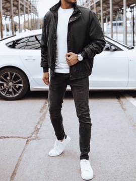 РУБАШКА МУЖСКАЯ С КАПЮШОНОМ ЧЕРНАЯ tx4583 - XL