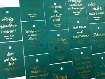 Бирки для бутылок ПОЗОЛОЧЕННЫЕ - 30 ШТ.