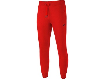 4F spodnie dresowe męskie H4L22 SPMD350 62S czerwony rozmiar XL