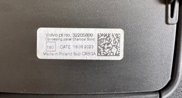 2023 VOLVO XC60 II 2017-2025 ČERNÁ ROLETA KUFRU ORIGINÁLNÍ