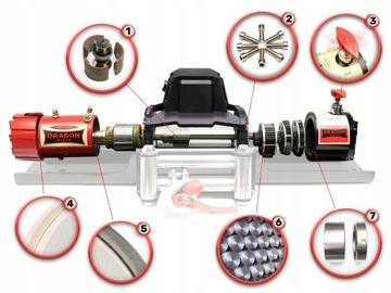 6T/12Ton 13000 lbs 12V Wyciągarka elektryczna samochodowa linowa do lawety.