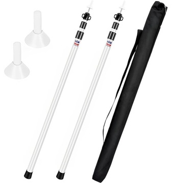 2 ТЕЛЕСКОПИЧЕСКИЕ СТОЙКИ ДЛЯ ТЕНТА, РЕГУЛИРУЕМЫЕ 90-230 СМ ДЛЯ ТЕНТОВОЙ КРЫШИ