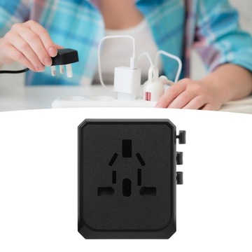 AC100V-240V 4 USB Универсальный портативный дорожный адаптер, международный