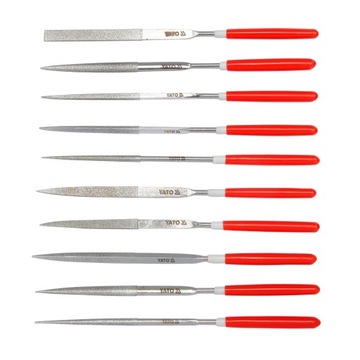 ZESTAW PILNIKÓW IGLAKÓW DIAMENTOWYCH 3x140x50MM 10SZT. YATO YT-6144