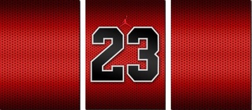 3x OBRAZ NA ŚCIANĘ MICHAEL JORDAN 23 rozmiar 50x70