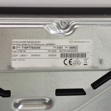 Neff T16PT76X0 TwistPad встраиваемая электрическая варочная панель