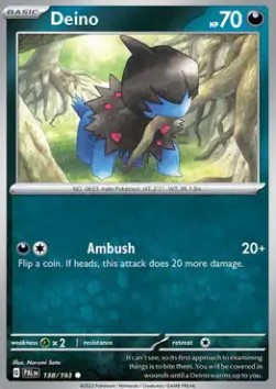 Oryginalna Karta Pokemon Paldea Evolved - Deino