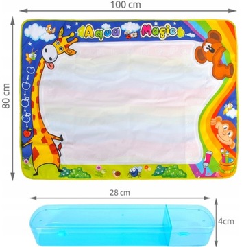 ВОДНЫЙ КОВРИК ДЛЯ РИСОВАНИЯ 120Х 90 СМ ДЛЯ ДЕТЕЙ ОЧЕНЬ БОЛЬШОЙ СЕНСОРНЫЙ КОВРИК