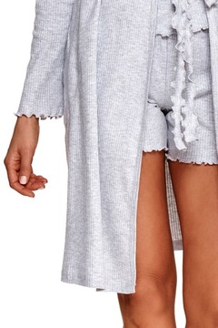 Удобный ЖЕНСКИЙ ХАЛАТ с рюшами, хлопок Taro M