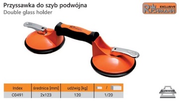 PRZYSSAWKA DO GRESU SZYB 150 mm 80 KG PRÓŻNIOWA