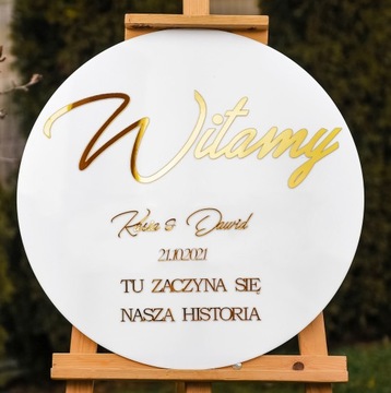 Plansza tablica na powitanie Gości Ślub Wesele TAB-3ZP