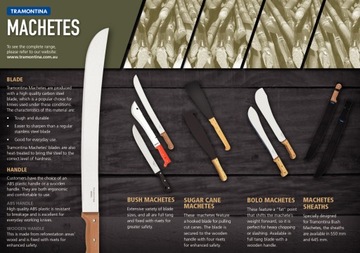 ТРАМОНТИНА Мачете Кемпинг Мачете 12 дюймов / 31 см