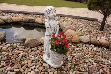 Декорации из бетонных фигур Украшение цветочного горшка для девочки