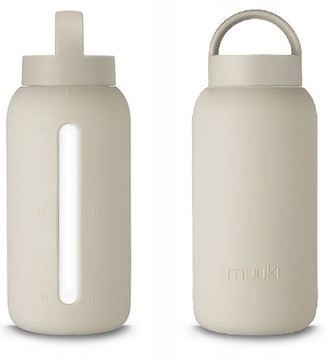 Butelka motywacyjna na wodę szklana Muuki 720 ml bidon szczelny Summer Sand