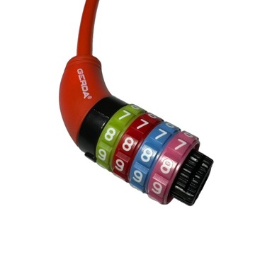 Велосипедный замок GERDA BABY COMBO FLEX 650/8C Красный