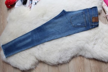 ZARA* DŻINSY DAMSKIE RURKI SKINNY PRZETARCIA 34 XS