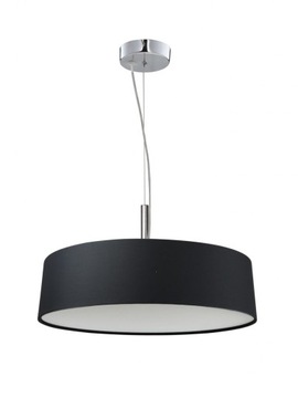 Lampa wisząca okrągła czarna regulowana 3x60W Blum