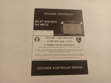 ŁKS ŁÓDŹ - LEGIA WARSZAWA 17-08-2007