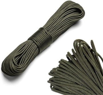 LINKA PARACORD MOCNA LINA SURVIVAL BUSHCRAFT OUTDOR SZNUR TAKTYCZNY 30M