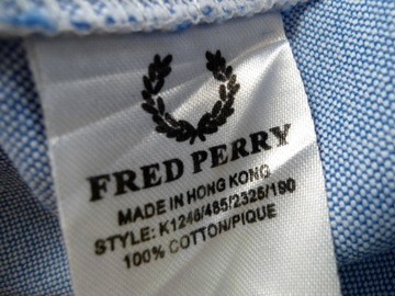 FRED PERRY niebieska elegancka koszula S