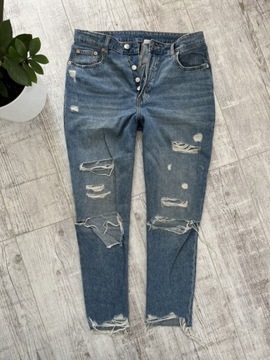 H&M SKINNY jeans DZIURY spodnie rurki 42 XL