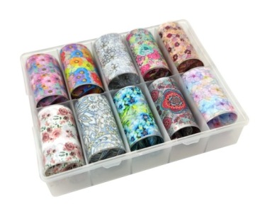 ТРАНСФЕРНАЯ ФОЛЬГА 100смx4см ЦВЕТЫ ЛУГ ВЕСНА