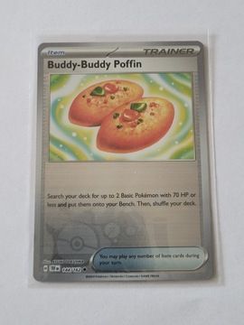 Buddy-Buddy Poffin (TEF 144) Reverse Holo Temporal Forces Pokemon TCG