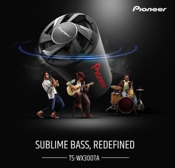 PIONEER TS-WX300TA AKTYWNY SUBWOOFER/SKRZYNIA ROZMIAR 30 CM MAX MOC 1300W