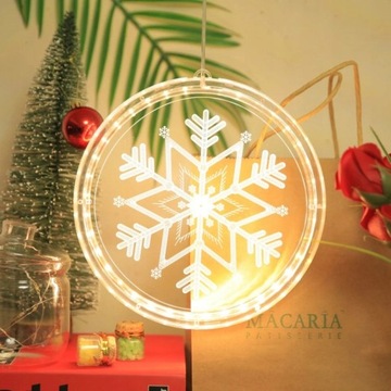 DUŻY WITRAŻ 3D LAMPKA ŚWIĄTECZNA LED OZDOBA