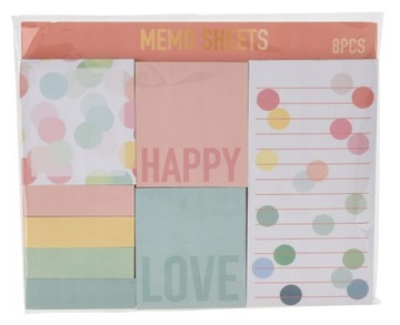 KARTECZKI SAMOPRZYLEPNE PAPIEROWE NOTES ZESTAW