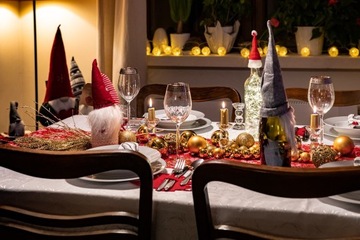 САНТА ШАПКА ДЛЯ СТОЛОВЫХ ПРИБОРОВ БУТЫЛКИ ПОДАРОК ​​10 шт.