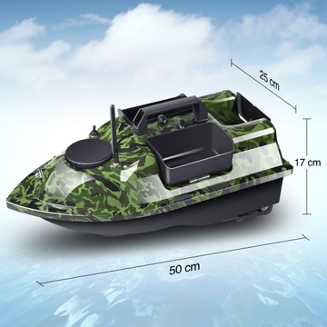 Лодка для приманки с GPS 500M, 3 бункера + 3 батареи
