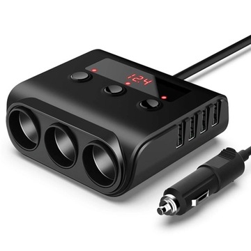 Дистрибьютор 3X розетка LIGER 12-24V 4X USB