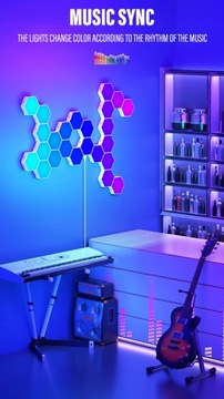 Светодиодный шестиугольный светильник RGB Bluetooth для внутреннего освещения
