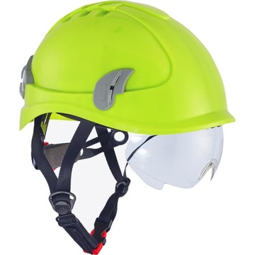 Hełm Roboczy ALPINWORKER z okularami Ochronny Kask BHP Wysokościowy ALPIN