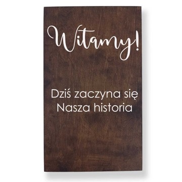 Tablica Powitalna Dekoracje Ślub i Wesele 30x50